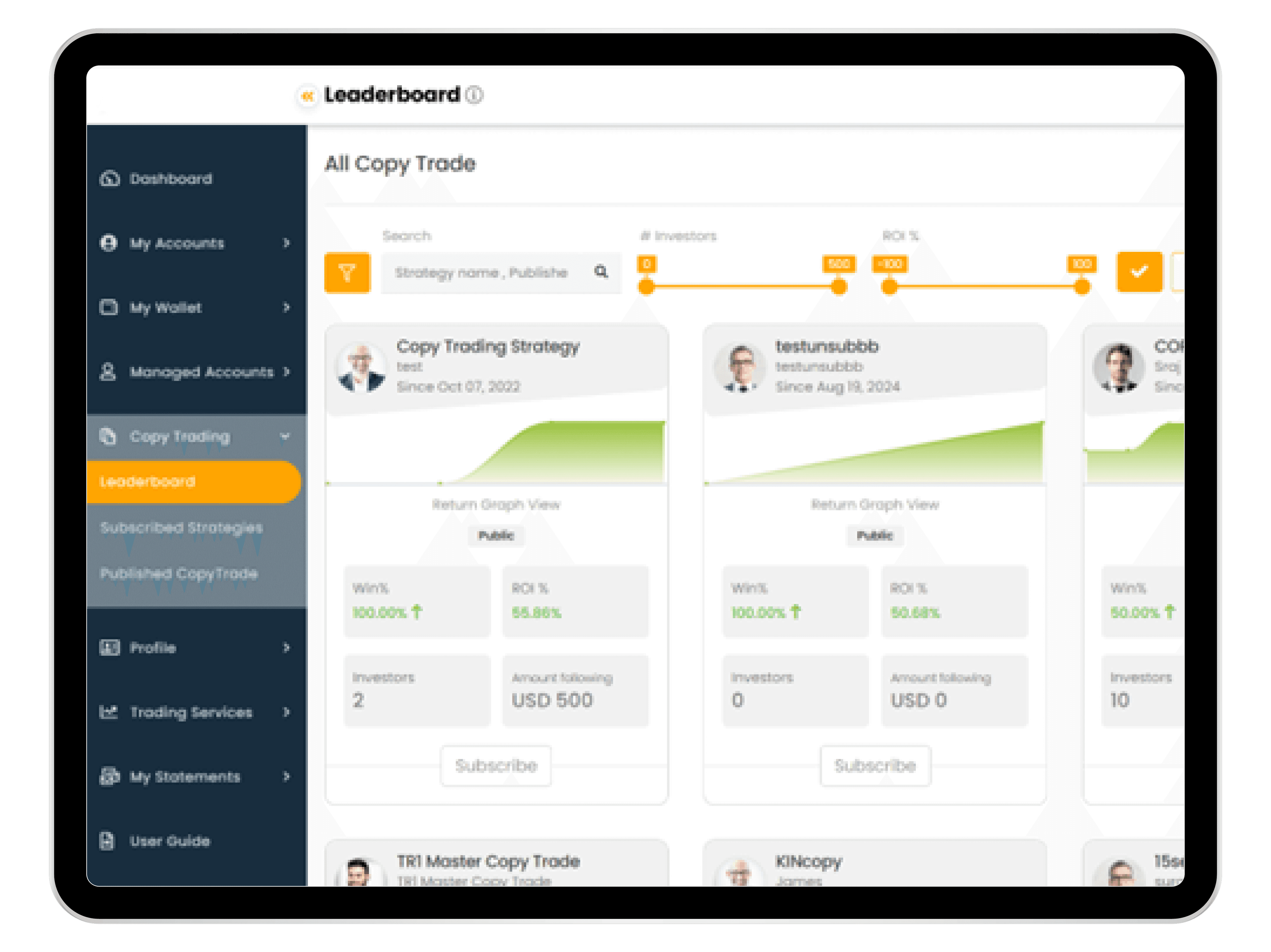 Modern Copy Trading. Monetised Performance.